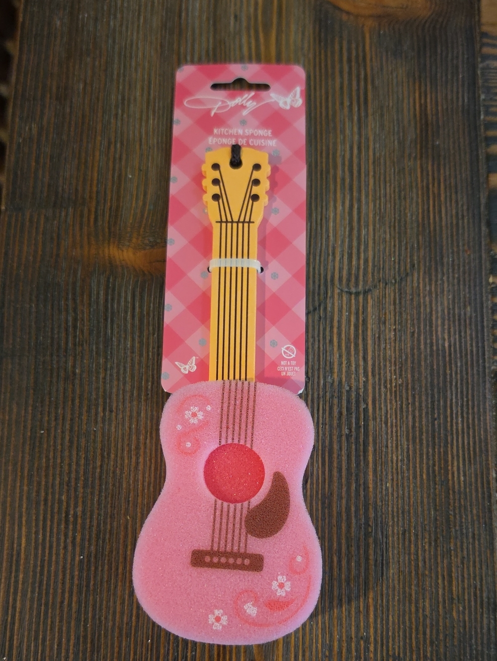 NEW Dolly Parton Adorable Pink Guitar Kitchen Sponge Set Of 3